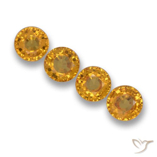 2.20ctw Naturel Or orange foncé Saphir, Tour, VVS-VS