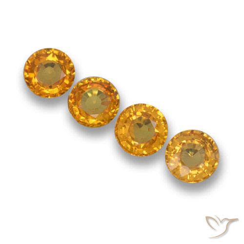 2.33ctw Naturel Orange moyen-léger Saphir, Tour, VVS-VS