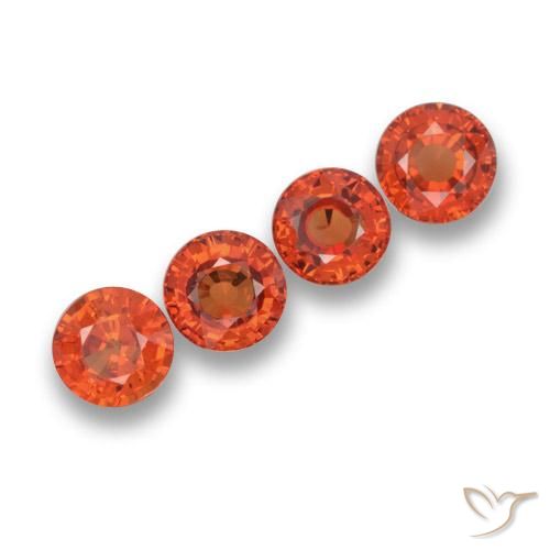 Shop natural 2.66ct Orange chaud Saphir gems, Tour, from Tanzanie at GemSelect. In stock, global shipping!