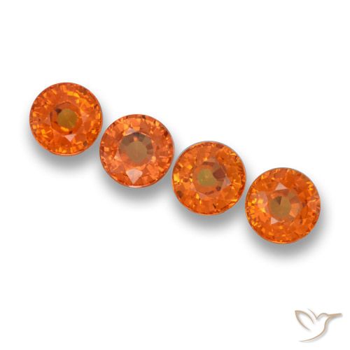 2.67ctw Naturel Orange foncé Saphir, Tour, VVS-VS