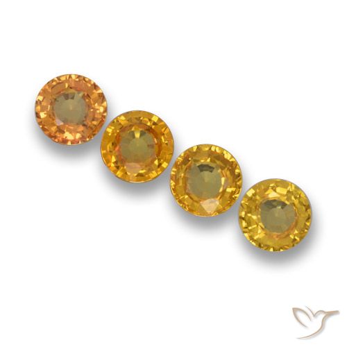 2.17ctw Naturel Orange Doré Saphir, Tour, VVS