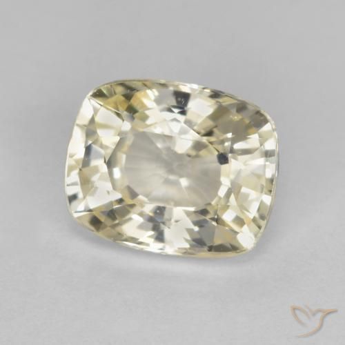 1.24ct Naturel Jaune clair Saphir, Coussin, VVS-VS