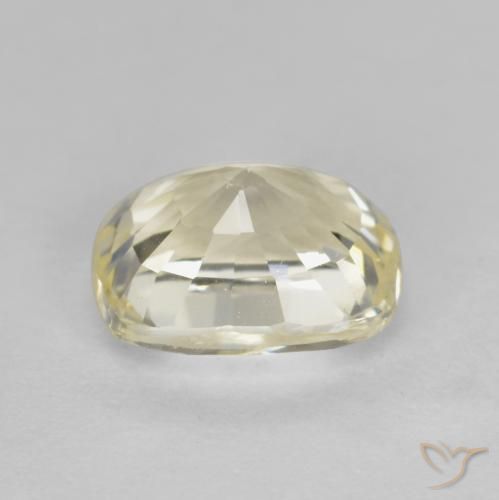 Saphir Jaune clair naturelle Coussin, 1.24 ct, VVS-VS