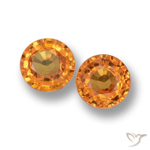 1.18ctw Naturel Orange moyen Saphir, Tour, VVS-VS