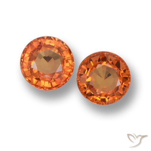 1.25ctw Naturel Orange moyen Saphir, Tour, VVS-VS