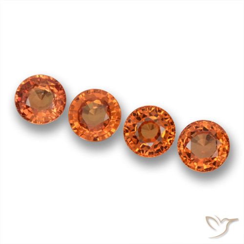 2.36ctw Naturel Orange foncé Saphir, Tour, VVS-VS