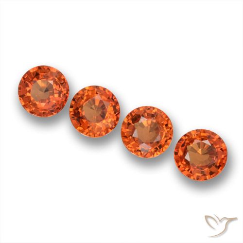 2.37ctw Naturel Orange rougeâtre Saphir, Tour, VVS-VS