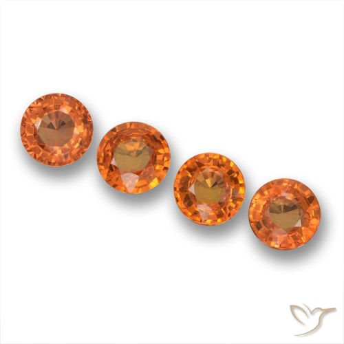 2.42ctw Naturel Orange vif Saphir, Tour, VVS-VS
