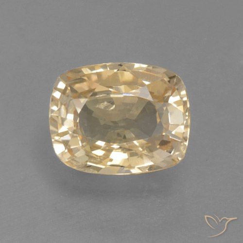 1.09ct Naturel Crème Saphir, Coussin, VS