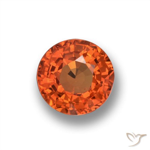 0.59ct Naturel Orange moyen Saphir, Tour, VVS-VS