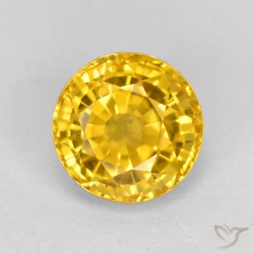 Saphir Doré naturelle Tour, 0.75 ct, VVS-VS