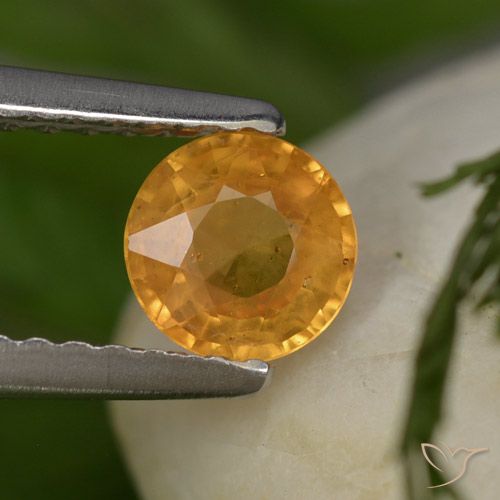 0.58ct Naturel Or orange foncé Saphir, Tour, VS