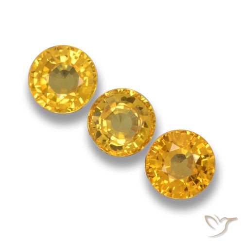 1.69ctw Naturel Orange doré profond Saphir, Tour, VVS-VS
