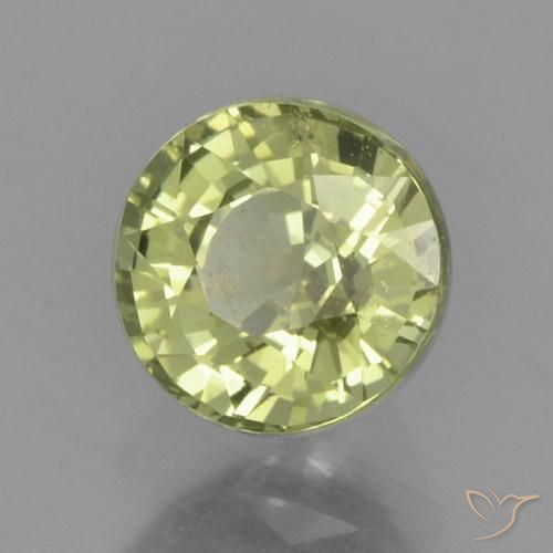 Saphir Jaune verdâtre naturelle Tour, 0.84 ct, VS