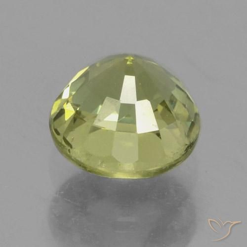 Saphir Jaune verdâtre naturelle Tour, 0.84 ct, VS