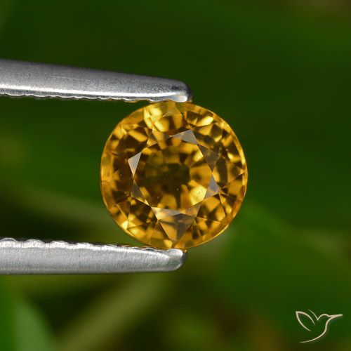 0.68ct Naturel Doré foncé Saphir, Tour, VVS-VS
