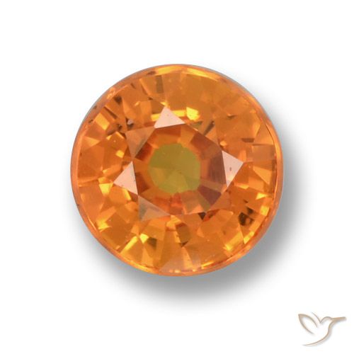 0.70ct Naturel Orange vif Saphir, Tour, VVS-VS