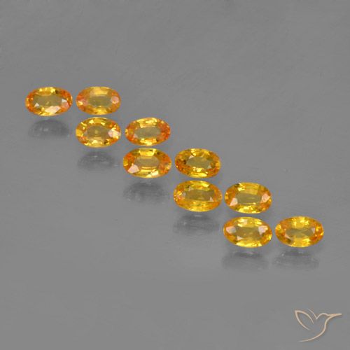 3.45ctw Naturel Doré-orange foncé Saphir, ovale, VS