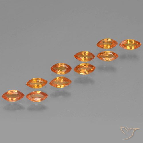 1.74ctw Naturel Orange vif Saphir, Marquise, VS