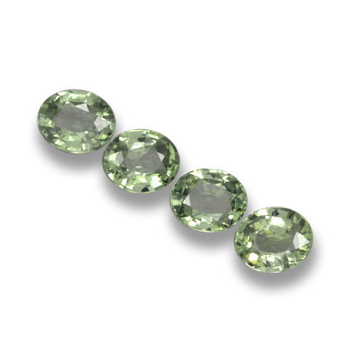 Achetez naturel 3,02ct medium light green saphir gems, coupe ovale, en provenance tanzanie chez gemselect. en stock, livraison internationale!