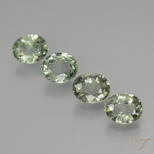 2.99ctw Naturel Vert clair Saphir, ovale, VVS-VS
