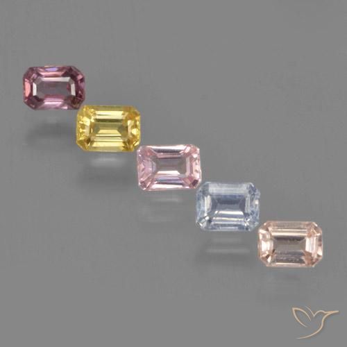 Shop natural 1.50ct Multicolore Saphir gems, Taille émeraude, from Tanzanie at GemSelect. In stock, global shipping!