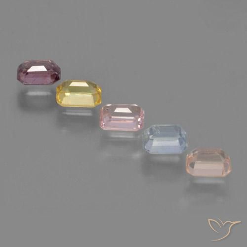 Shop natural 1.50ct Multicolore Saphir gems, Taille émeraude, from Tanzanie at GemSelect. In stock, global shipping!