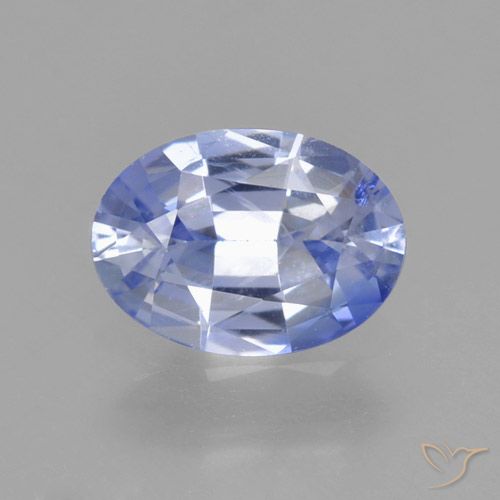 Saphir Bleu pastel naturelle Coupe ovale, 0.86 ct, VS