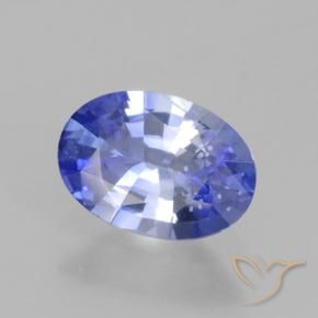 Saphir Bleu pastel naturelle ovale, 0.75 ct, VVS-VS