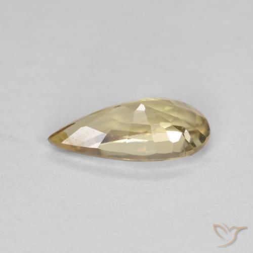 Saphir Crème naturelle En forme de poire, 0.54 ct, VVS
