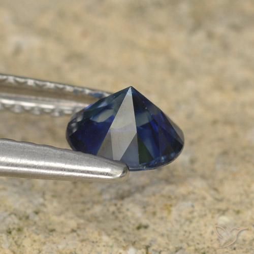 Saphir Bleu crépuscule naturelle Tour, 0.57 ct, VVS-VS