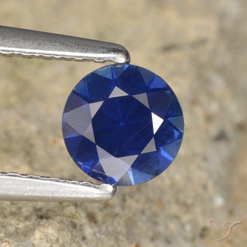 0.61ct Naturel Bleu foncé Saphir, Tour, VVS-VS
