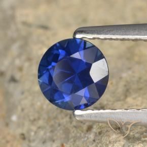 Saphir Bleu foncé naturelle Tour, 0.61 ct, VVS-VS