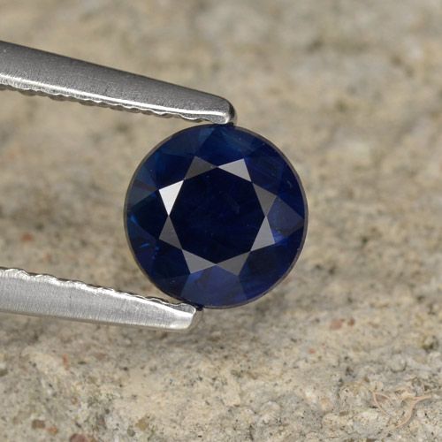 0.65ct Naturel Bleu marine Saphir, Tour, VVS-VS