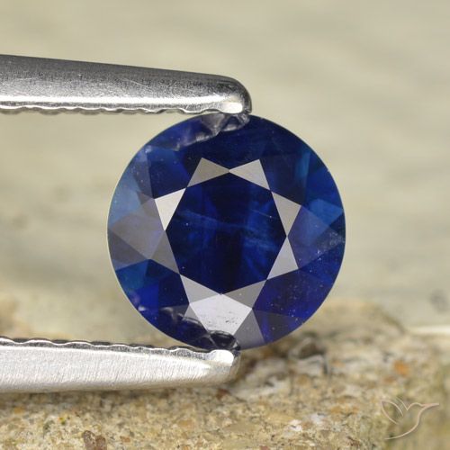 0.60ct Naturel Bleu foncé Saphir, Tour, VVS-VS