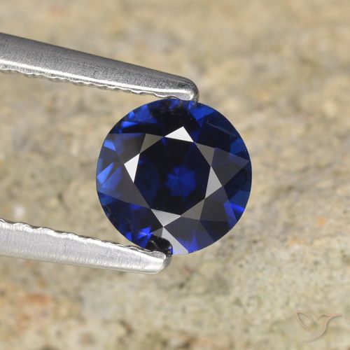 0.68ct Naturel Bleu foncé Saphir, Tour, VVS-VS