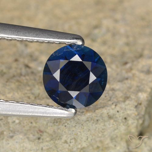 0.63ct Naturel Bleu crépuscule Saphir, Tour, VVS-VS