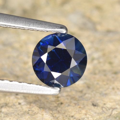 0.66ct Naturel Bleu foncé Saphir, Tour, VVS-VS