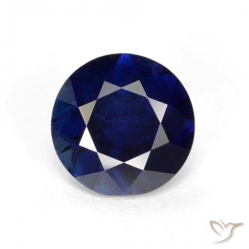 0.56ct Naturel Bleu foncé Saphir, Tour, VS