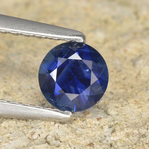 0.60ct Naturel Bleu crépuscule Saphir, Tour, VS