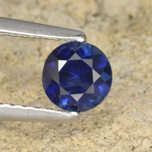 0.60ct Naturel Bleu crépuscule Saphir, Tour, VS