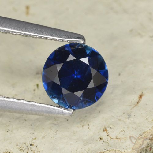 0.70ct Naturel Bleu foncé Saphir, Tour, VVS-VS