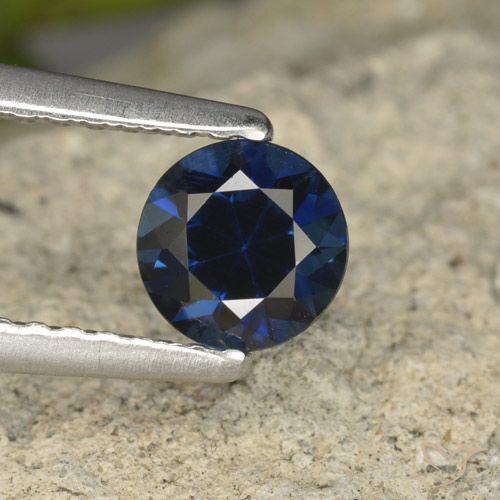 0.62ct Naturel Bleu foncé Saphir, Tour, VVS