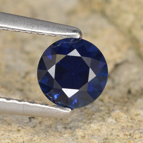 0.64ct Naturel Bleu foncé Saphir, Tour, VVS-VS