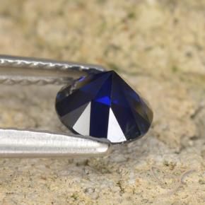 Saphir Bleu foncé naturelle Tour, 0.63 ct, VVS-VS