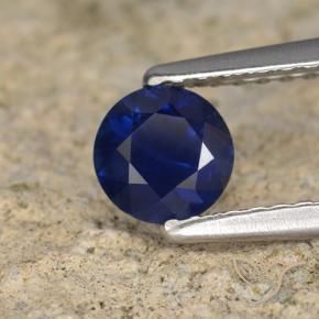 Saphir Bleu foncé naturelle Tour, 0.56 ct, VVS