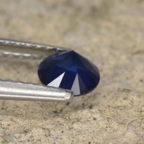 Saphir Bleu foncé naturelle Tour, 0.56 ct, VVS