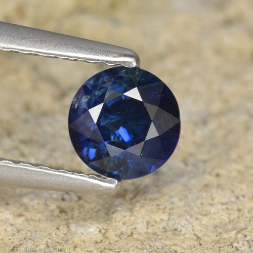 0.62ct Naturel Bleu marine Saphir, Tour, VS-SI