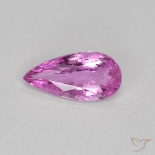 Saphir Pourpre moyen naturelle En forme de poire, 0.52 ct, VS