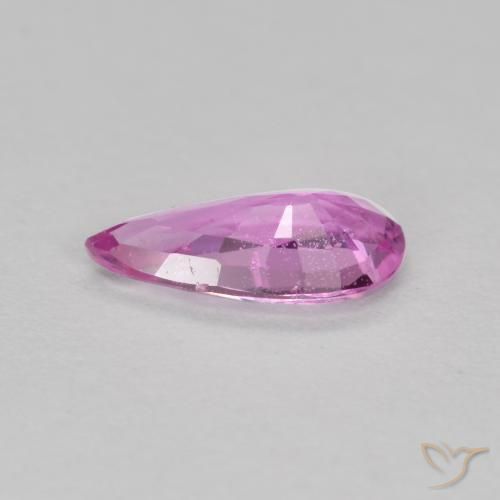 Saphir Pourpre moyen naturelle En forme de poire, 0.52 ct, VS